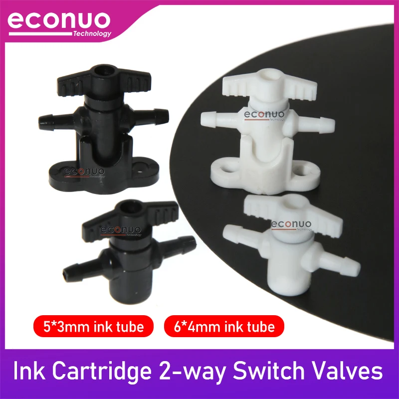 8PCS 2-Way Plastic Ink Valve for Solvent UV Printers Compatible with Flora Xuli Roland Aifa CISS System Manual Ink Tube Switch
