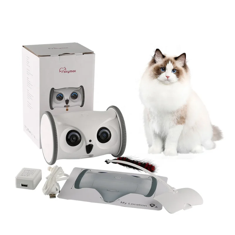 Wholesale Upgraded Automatic Smart Pet Toy Interactive Owl Robot Wifi with1080p Hd Video Camera Cat Dog Pet Supplies