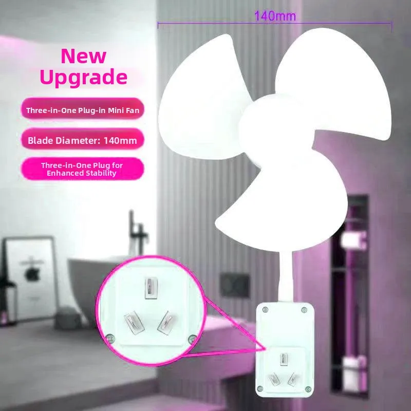 

Fan Integrated Socket Kitchen Cooling Tool New Home Use Small Cyclone Portable Fan for Office Workers in China