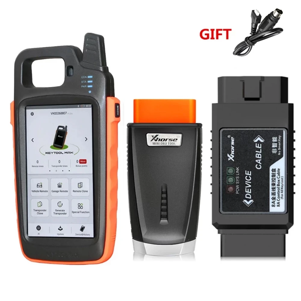 

Xhorse VVDI KEY TOOL MAX Remote and Chip Generator with VVDI Mini OBD Tool VVDI 8A for Toyota All Keys Lost Adapter5"-Battery