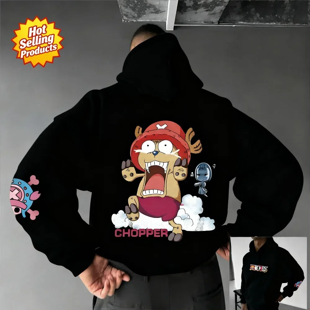 Felpa con cappuccio One Piece Tony Tony Chopper Nuova felpa Uomo Donna Cotone Oversize Loose Fit Comfort Streetwear Unisex Autunno Inverno