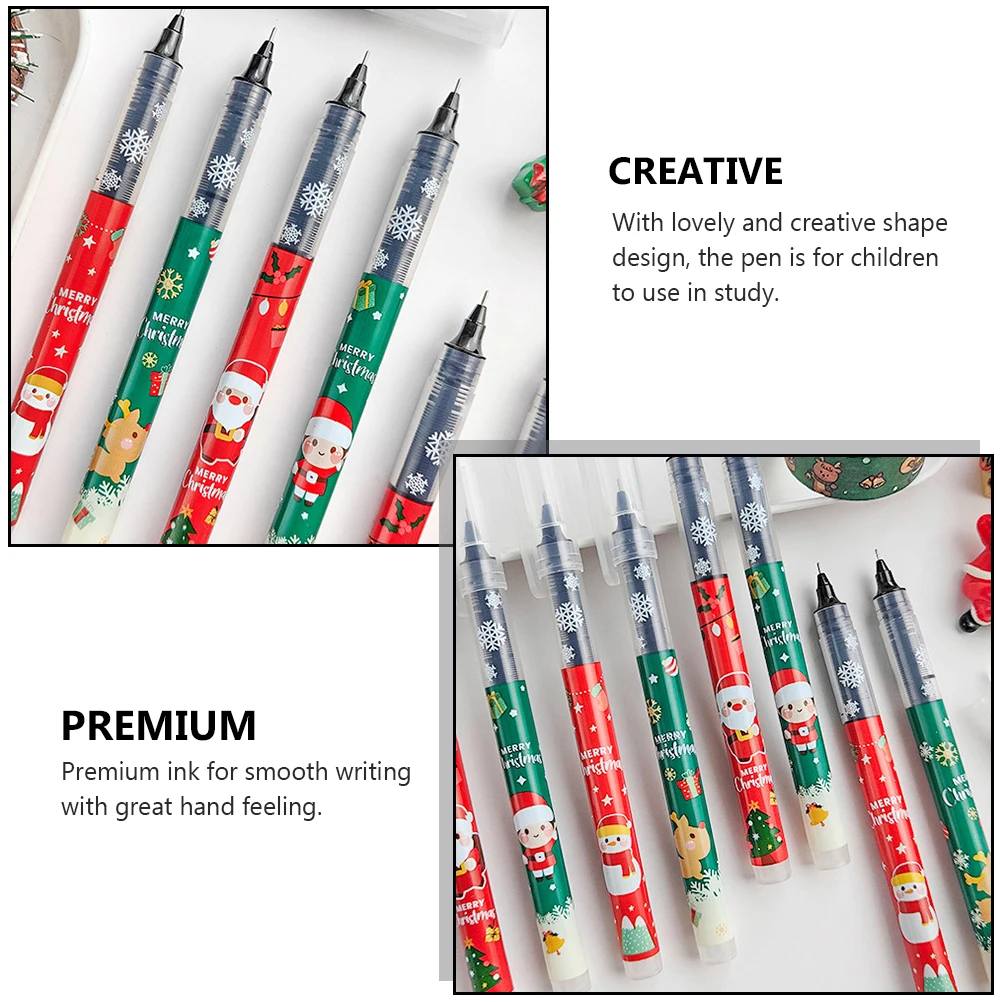 12 قطعة أقلام جل عيد الميلاد الإبداعية متعة الشكل الكتابة القلم اللوازم المكتبية المدرسية أقلام ناعمة قلم الكتابة