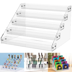 4/5-Layers Acrylic Display Stand Transparent Multi-purpose Organizer Shelf for Makeup Perfume Doll Figures CD DVD Display Rack