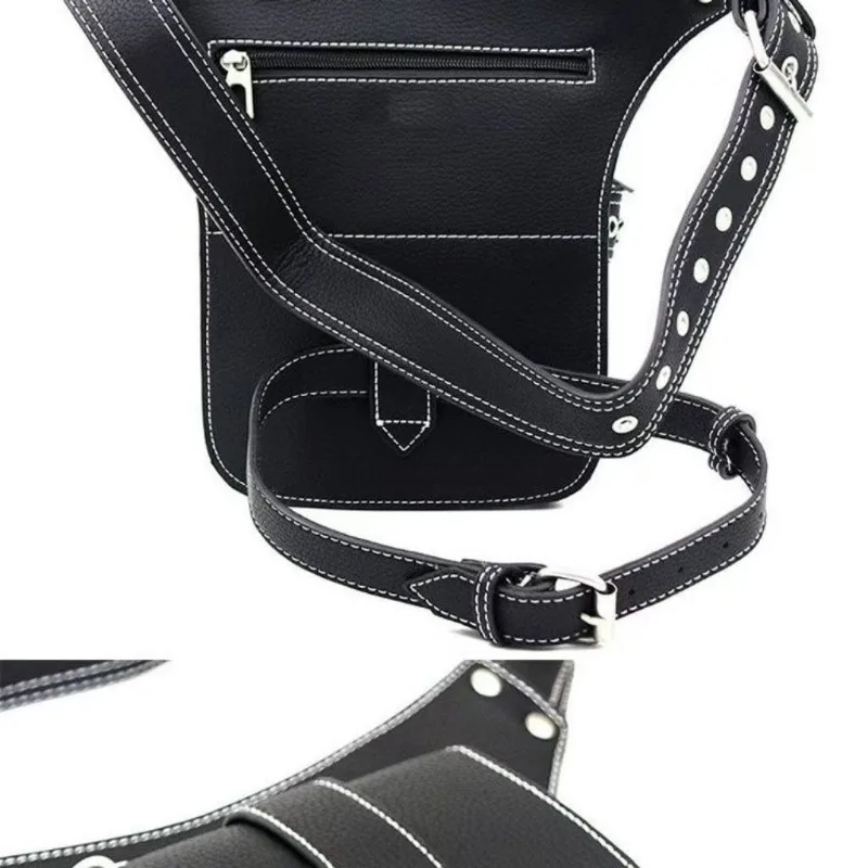 Steampunk Retro Waist Bag Men's Outdoor Single Shoulder Messenger  Women's Mobile Phone Sexy Rivets Waist  leg bag Packs