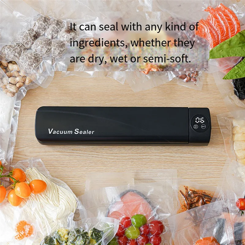 【RABATT】Automatic Vacuum Sealing Machine Food Packaging Household Kitchen Plastic Sealing Fresh-Keeping Machine