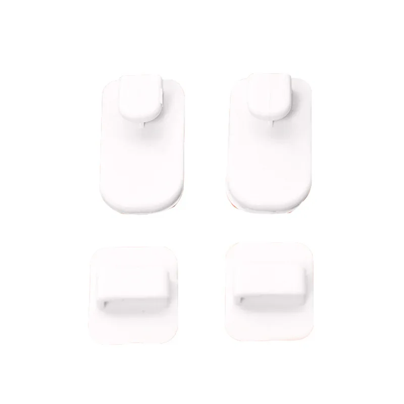 2 Pairs Plastic Sticky Hook Set for Air Conditioner TV Remote Control Hanging Rack Plastic Key Wall Storage Holder Organization