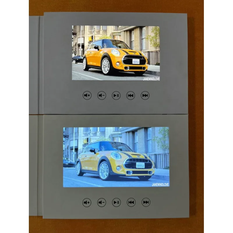 custom.Ready to ship video booklet homemade video brochure high quality 6 inch ips lcd greeting card digital video playe