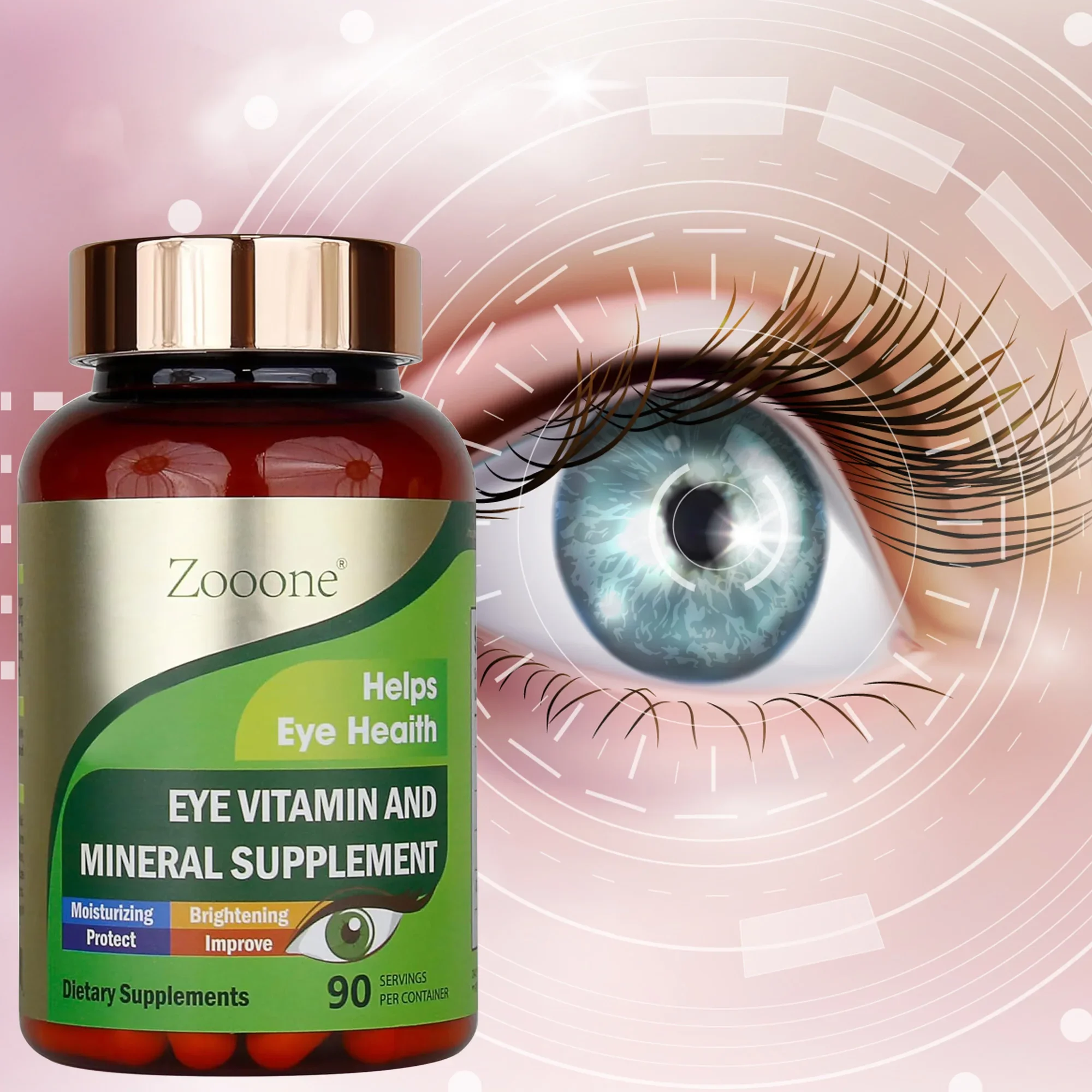 

Eye Vitamin and Mineral Supplement - Contains Lutein and Zeaxanthin To Maintain Eye Health and Relieve Eye Fatigue and Dryness