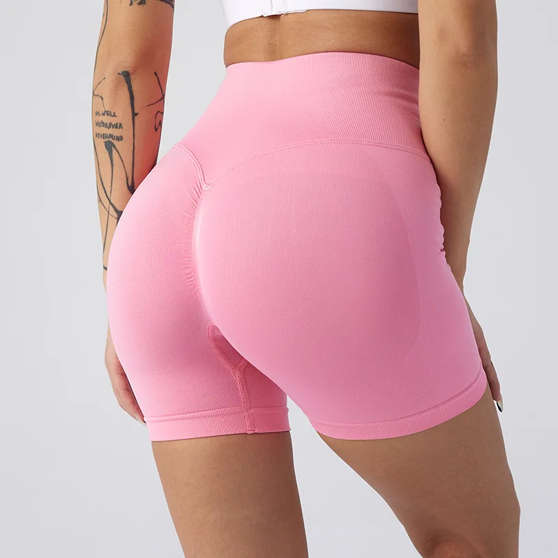

Summer Three-Point Tight Hip-Lifting High-Waisted Yoga Shorts Candy-Colored Running Sports Fitness Shorts