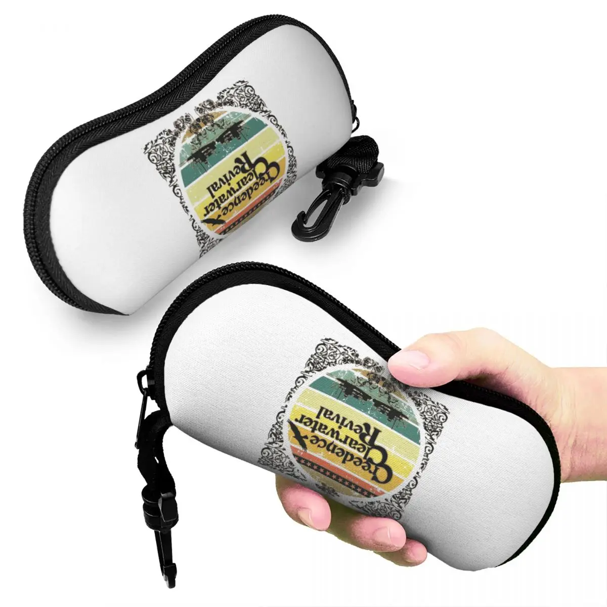 

Creedence Clearwater Revival Riverboats Shell Glasses Case Portable Sunglasses Box Women Men Soft Eyeglass Bag Pouch