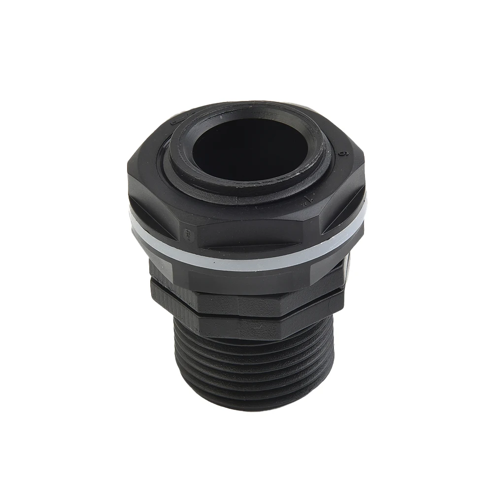 1Pc PP Tank Bushing Threaded Fitting Flange Connection External Thread IBC Rain Barrel Liner 3/4inch 1inch 2inch Part