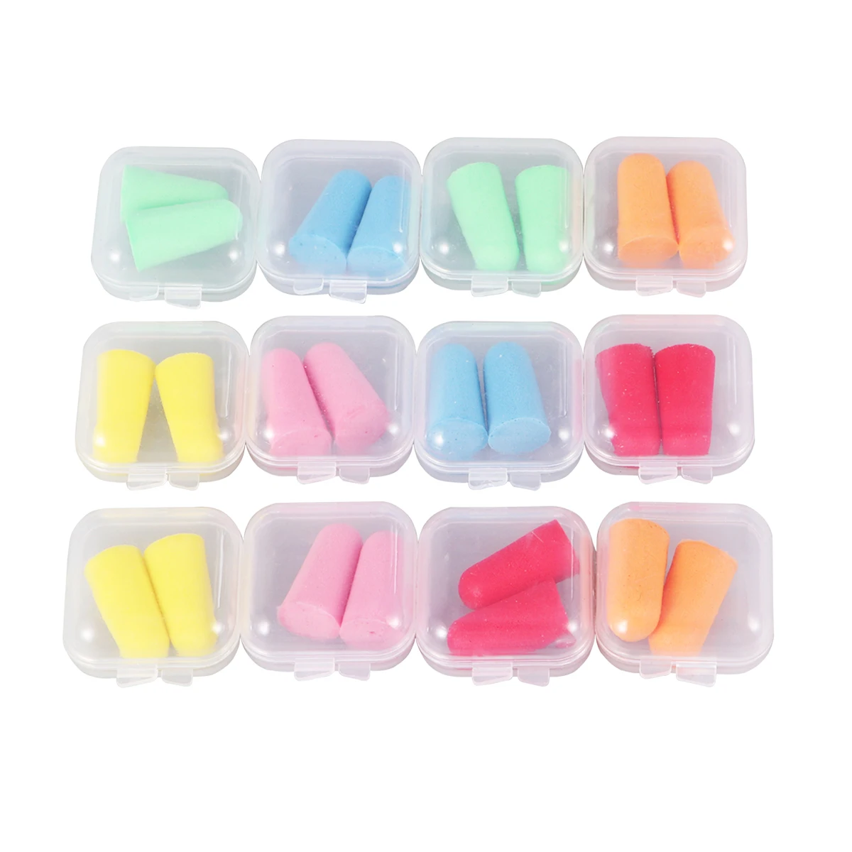 

12 Boxes Anti Noise Ear Plugs Soundproof Earplugs Noise Reduction Hearing Protection Comfortable Soft Slow Rebound for Sleep