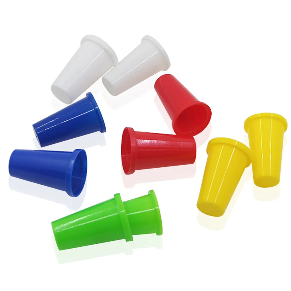 60개 플라스틱 손가락 보호대 다채로운 색상의 바늘집 바느질 공예용 바늘 보호기 휴대용 안전 도구