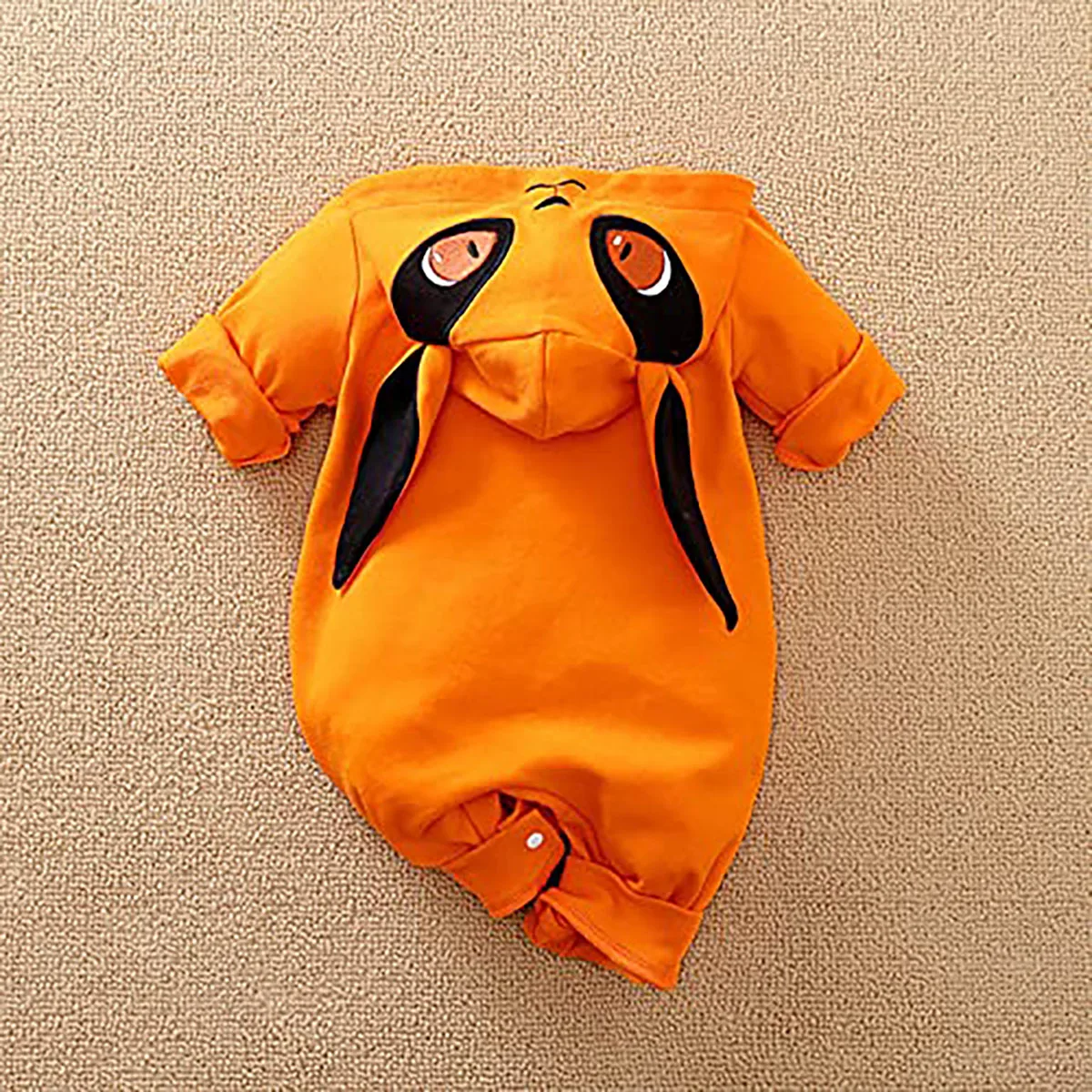 IURNXB Cute Baby Jumpsuit 100% Cotton Hooded Newborn Long Sleeve Romper Infant Anime Onesie Cosplay Costume Outfit Clothes 0-24M