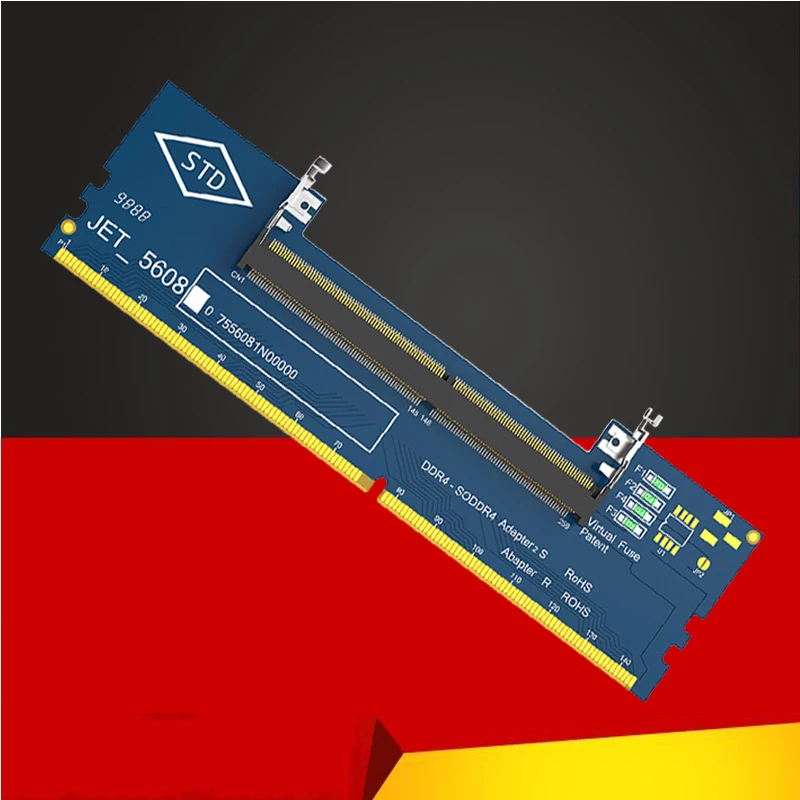 Laptop SO DDR4 Memory Card Tester Notebook DDR4 SODIMM to Desktop DDR4 Adapter Expansion Card Riser Memory Converter for Desktop