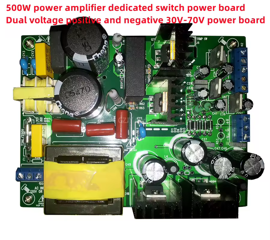 Carte d'Alimentation à Découpage pour Amplificateur de 500W, Performance Stable, PSU +/-30V +/-55V +/- 60VDC +/- 50VDC +/-70V