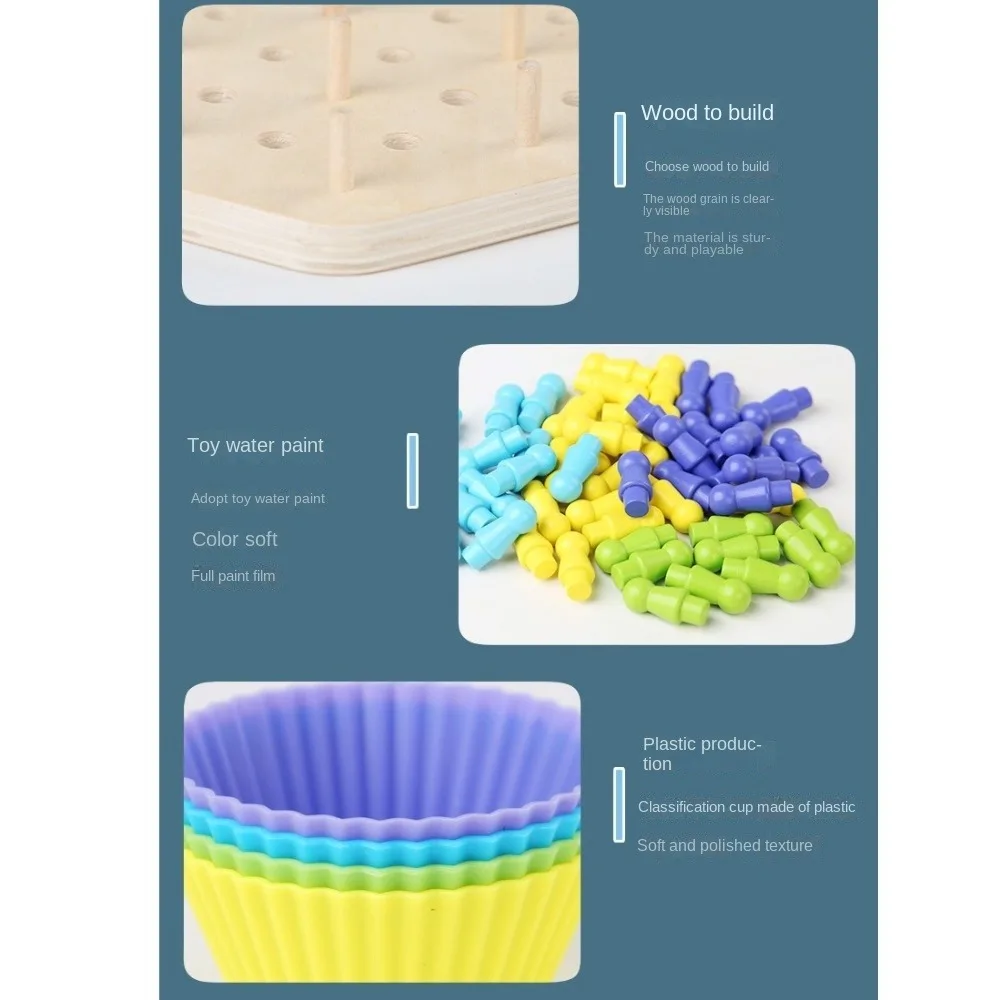 

Wooden Chain Geometric Chess Game Interactive Multi-player Chain Triangle Chess Game Logical Thinking