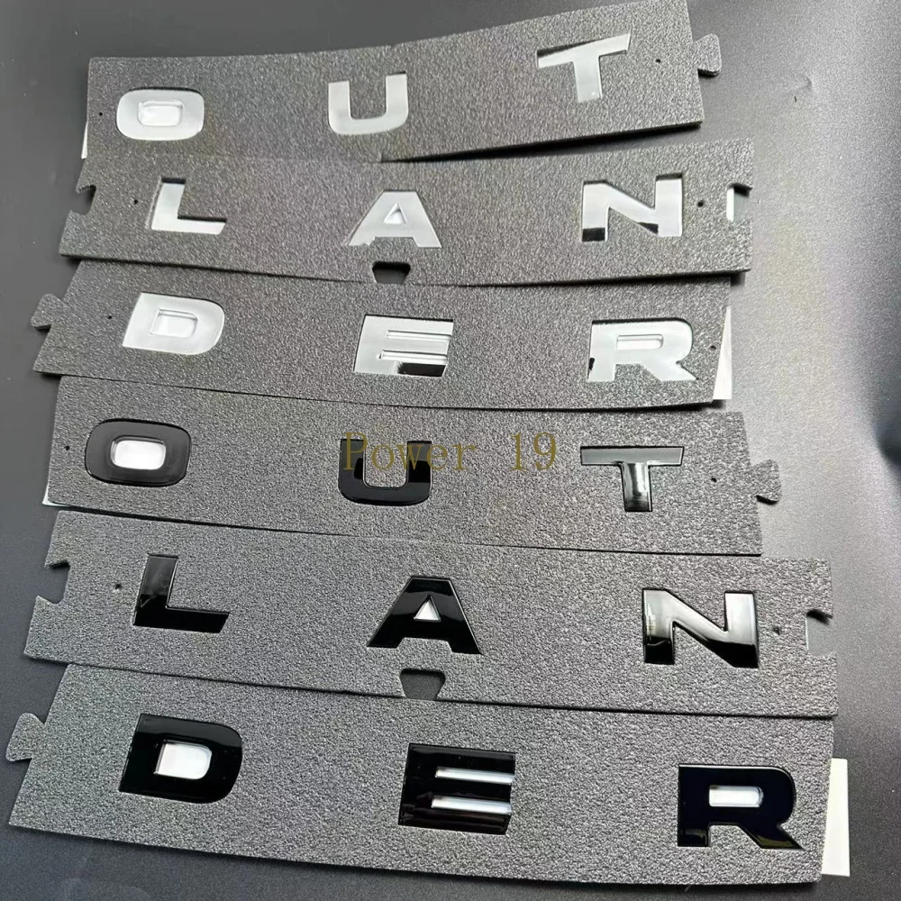 For Mitsubishi Outlander  2023 2024 ABS  Front  Car Logo Letter Sticker Car Styling Accessories