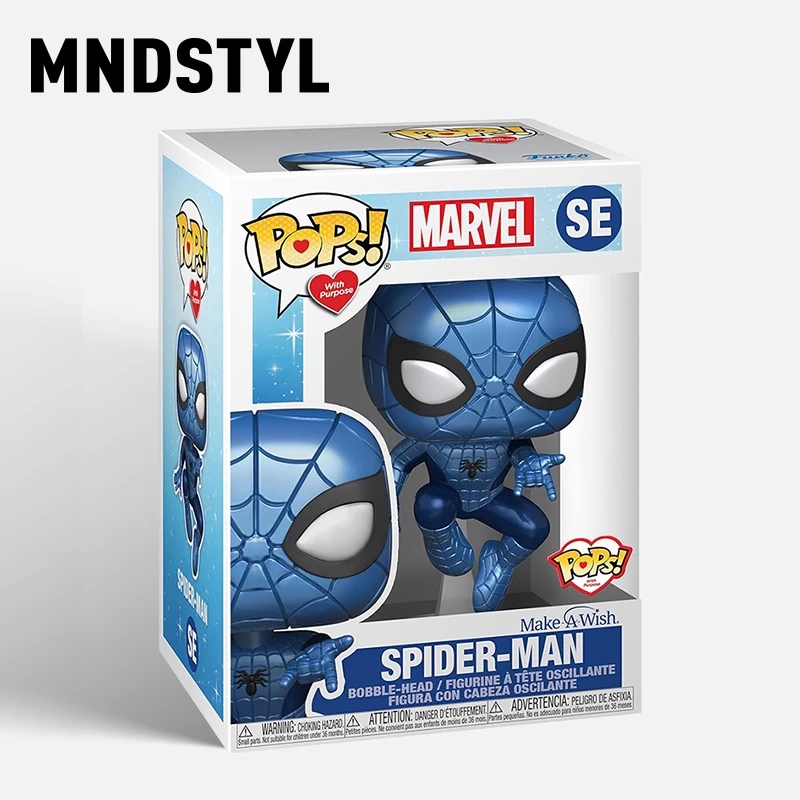 FUNKO POP Marvel Spider-Man (Metallic Painted Version) Anime Action Desktop Decoration Ornament Model Toys Collectible Model - Image 4