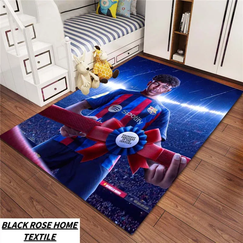 

2025 Famous-L-lamine-Football Star-Y-yamal-Carpet Home Bedroom Entrance Welcome Door Mat Living Room Sofa Corridor Anti slip Rug