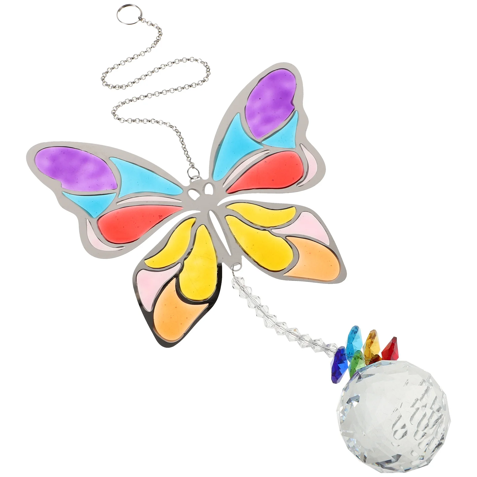 زينة معلقة على شكل فراشة كريستالية لتزيين النوافذ الأنيقة لحديقة المنزل المزخرفة للتعليق على الحائط لصائد الشمس