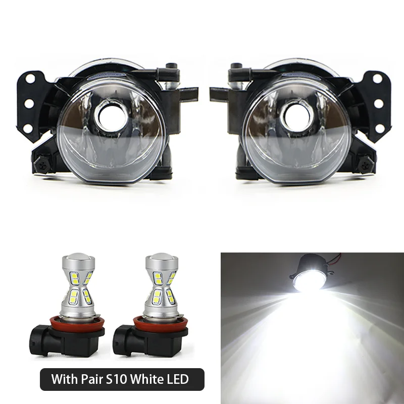 Fog Lamp With Bulbs For BMW 3 5 6 Series E60 E61 E90 E91 323i 325i 525i Front Bumper Anti Fog Light 63176910791