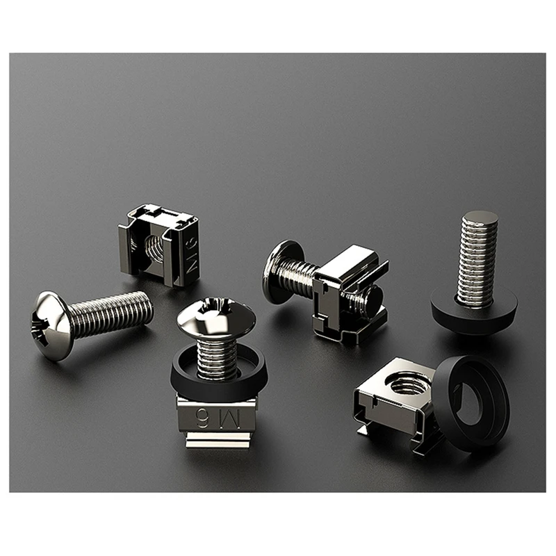 New M6x16mm Rack Mount Cage Nuts, Screws And Washers For Rack Mount Server Cabinet, Rack Mount Server Shelves