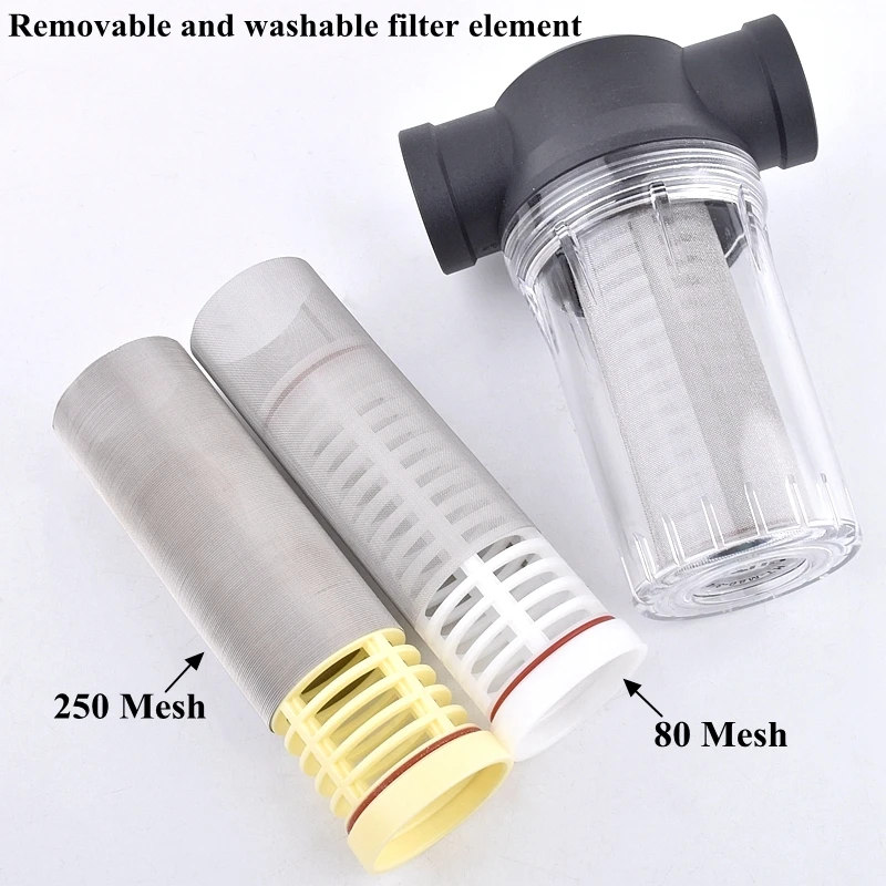 Garden Watering Filter 1/2'' 3/4'' 1'' Agricultural Irrigation Domestic Water Bathroom Kitchen Impurity 80~250 Mesh Strainer