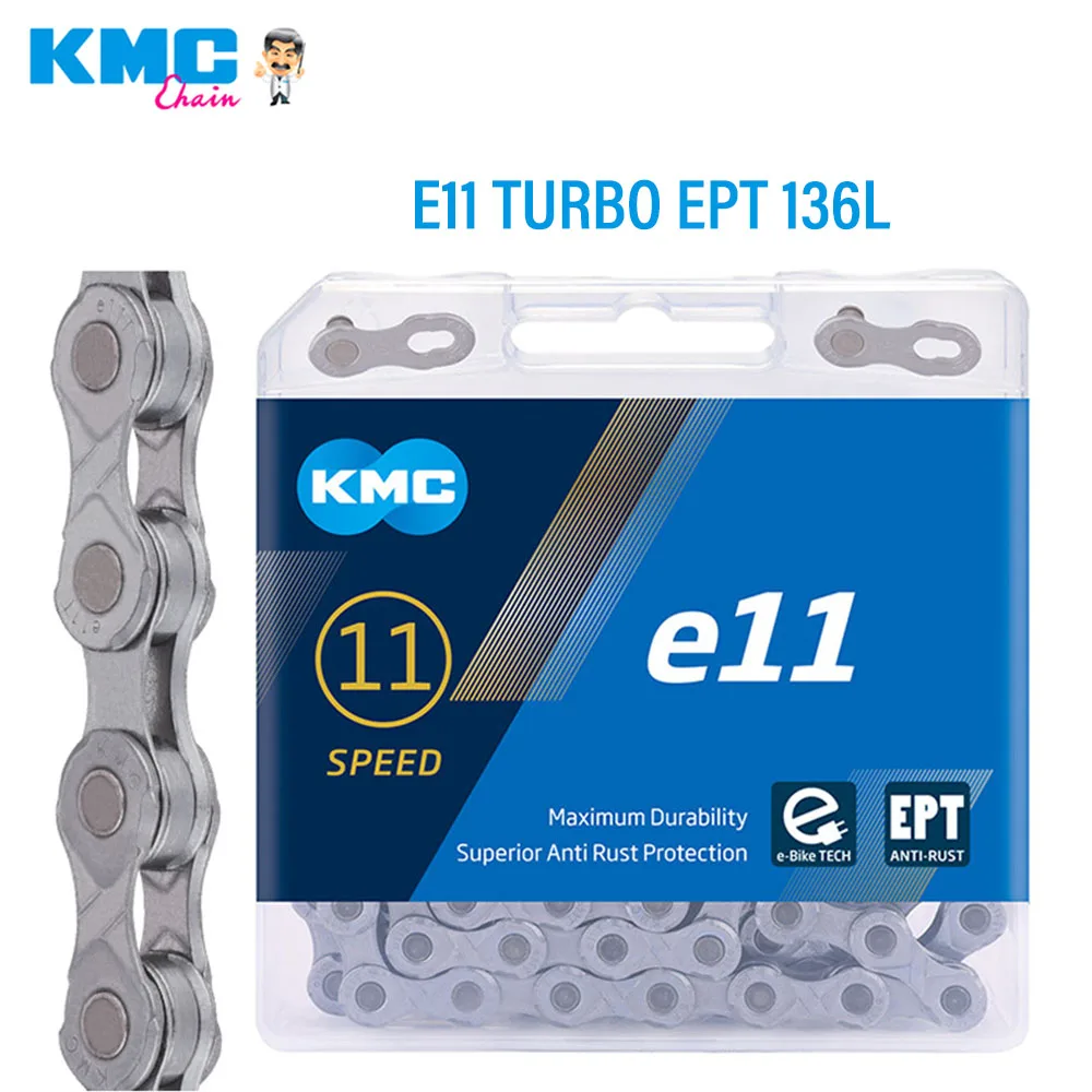 KMC E-Bike Chain E8 E9 E10 E11 E12 Speed 8/9/10/11/12S 130/136L Anti-rust Wear-resistant Electric Sport Bicycle Accessories