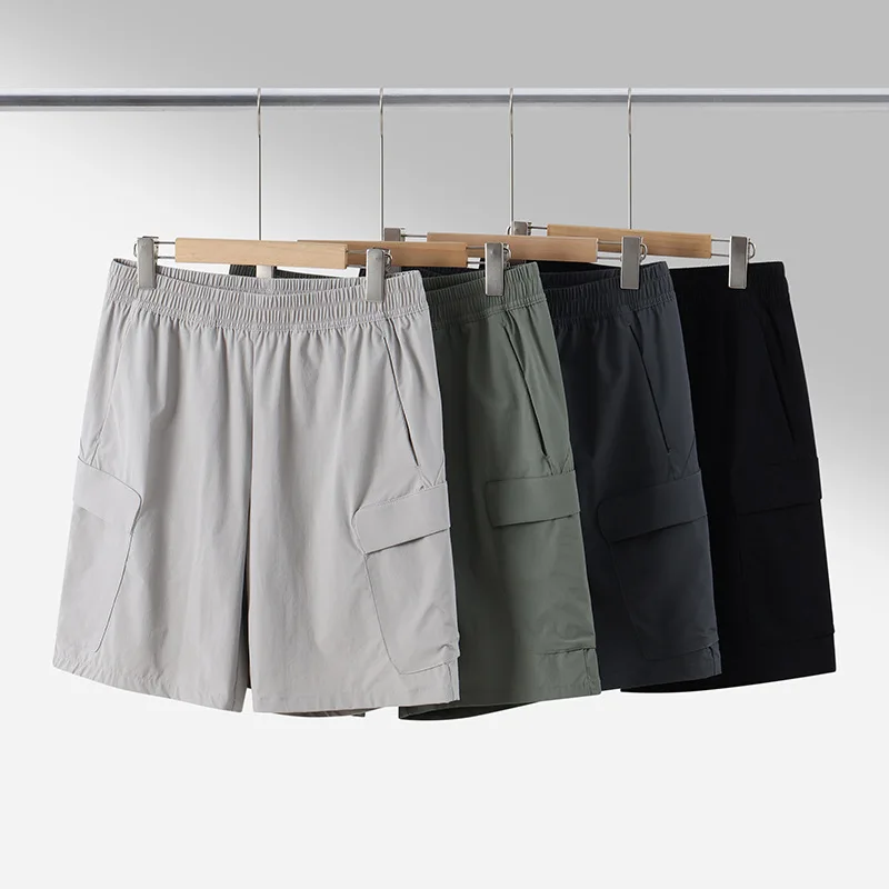2026 New Summer Tooling Shorts Men's Versatile Solid Color Sports Five-point Pants Outdoor Quick-drying Casual Pants