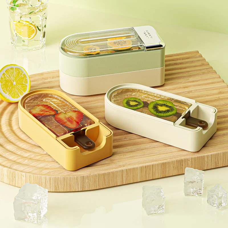 

LMM light luxury cream wind popsicle ice cream mold household ice cube box with lid