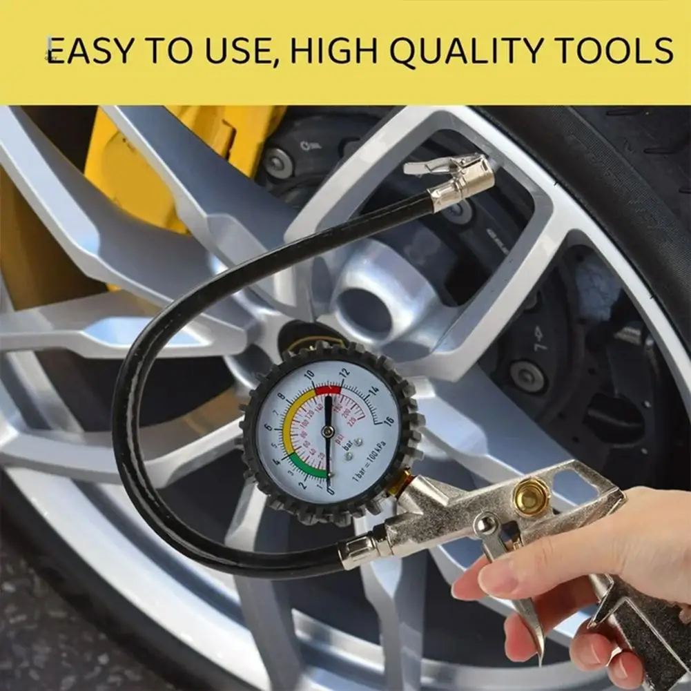 0-16Bar/0-220Psi بندقية ضغط الإطارات السيارات قياس ضغط الإطارات ل ضاغط الهواء سيارة SUV دراجة نارية مضخة نفخ الإطارات إصلاح J1J6