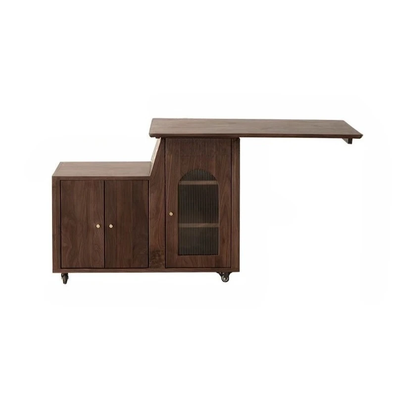 North American black walnut, living room sofa, side cabinet, removable for home use, rotating small table