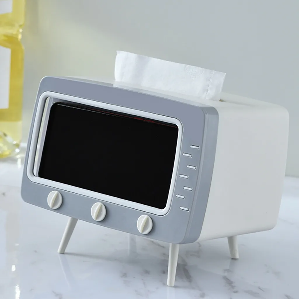 

Cute Multifunction Tissue Box Holder Square for Home Desktop Tv Tissue Box Living Room Bedroom Office Desktop Decoration