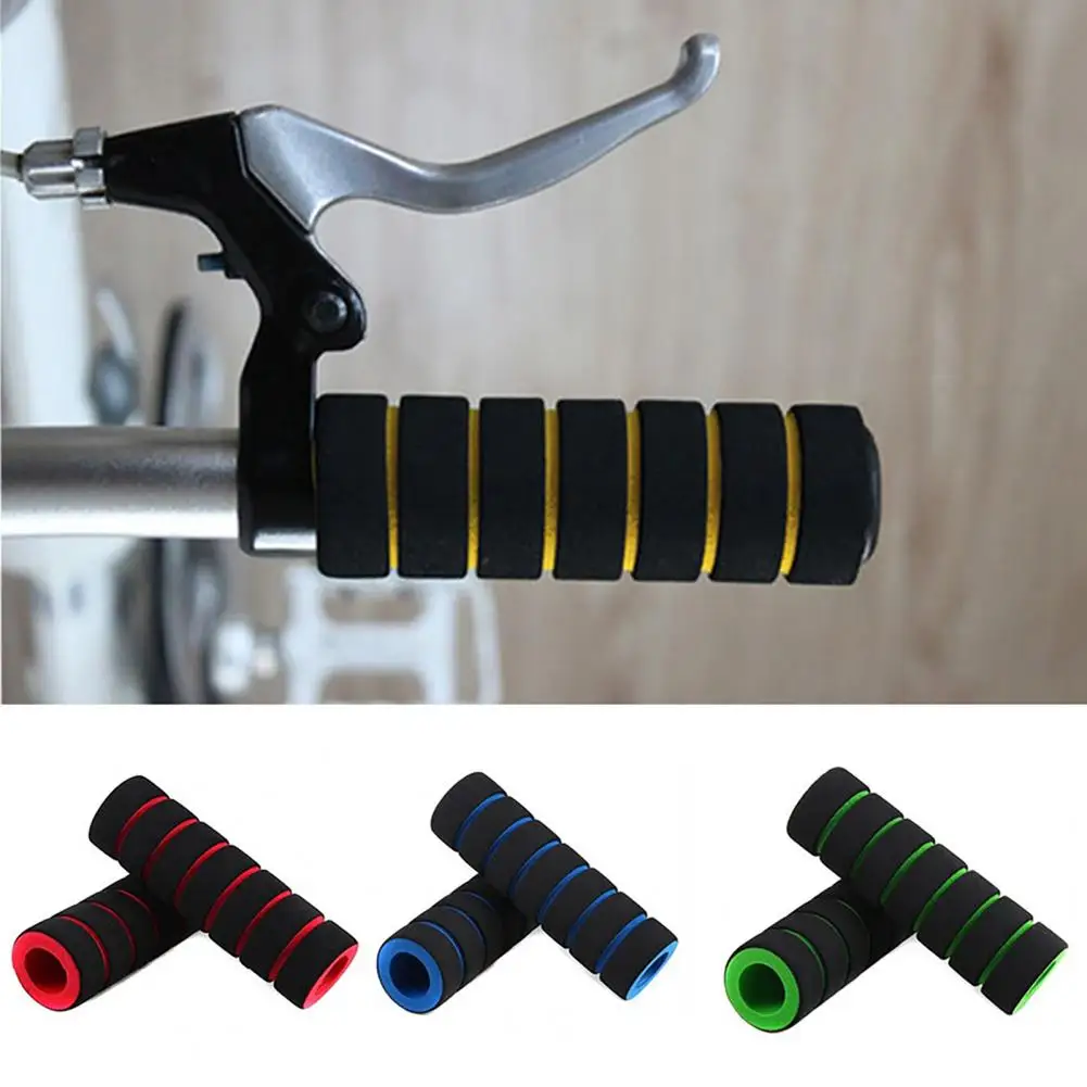 1 Pair MTB Bicycle Bike Non-Slip Soft Foam Handlebar Grip Cycling Riding Handle Covers Motorbike Rubber Grip Agarra El Mango