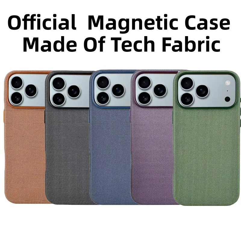 حافظة مغناطيسية من Magsafe TechWoven لهاتف 17 Pro Max 17 Pro Macsafe غطاء حماية للشحن اللاسلكي بدون زر تحكم في الكاميرا