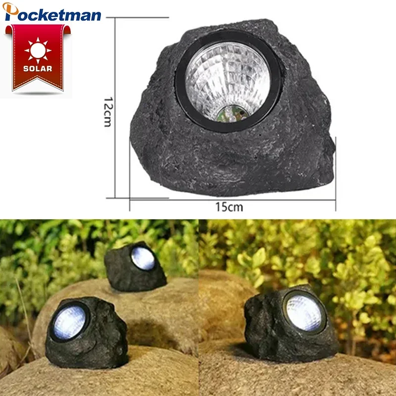 

Outdoor Solar Simulation Stone Lamp Waterproof Garden Landscape Light Park Balcony Decoration Lawn Lamp Solar Garden Lighting