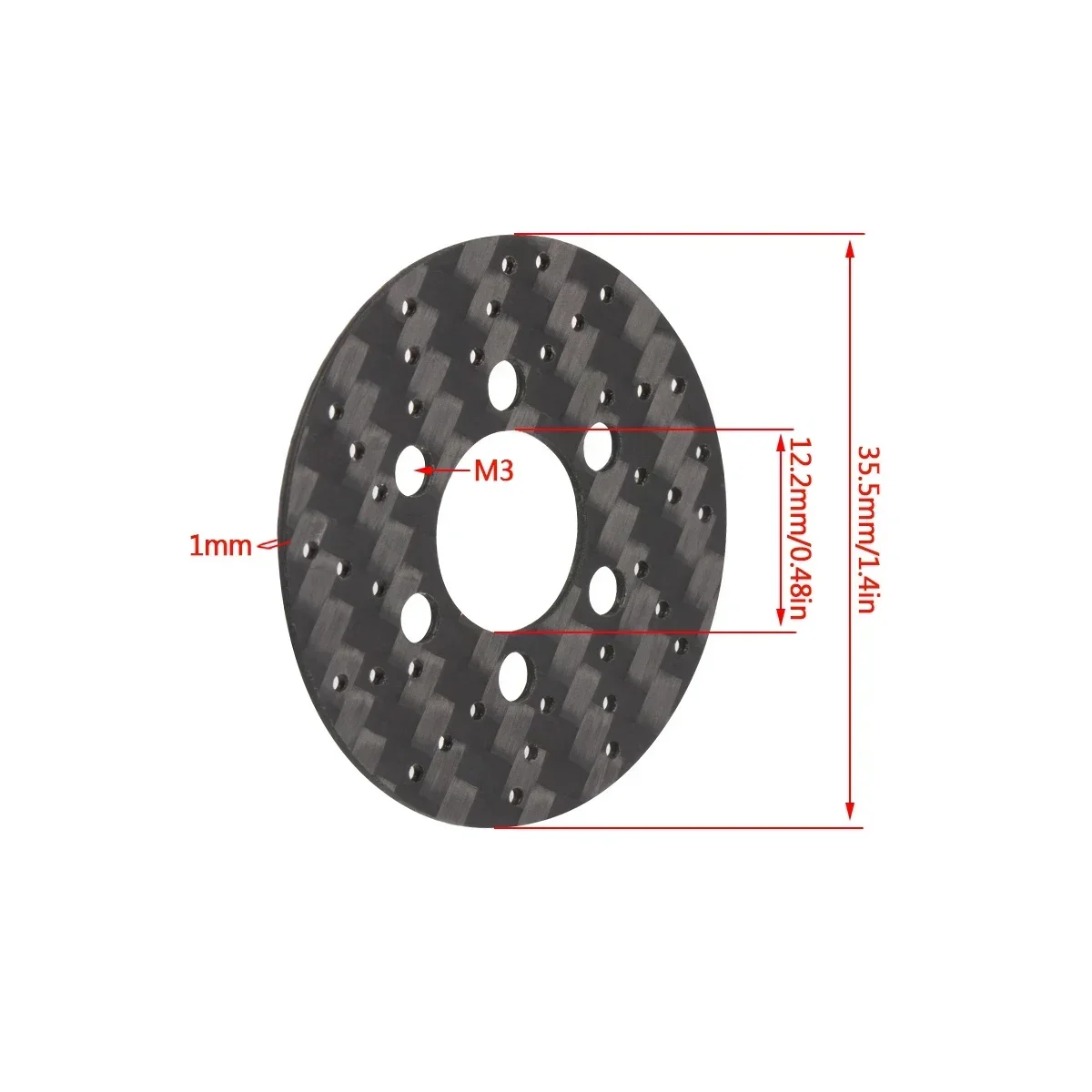 4PCS Carbon Fiber SLW Brake Rotors for 1/8 1/10 RC Crawler Rigs TRX4 SCX10 Element Enduro 1.9 2.2 Beadlock Wheels Rim Upgrade