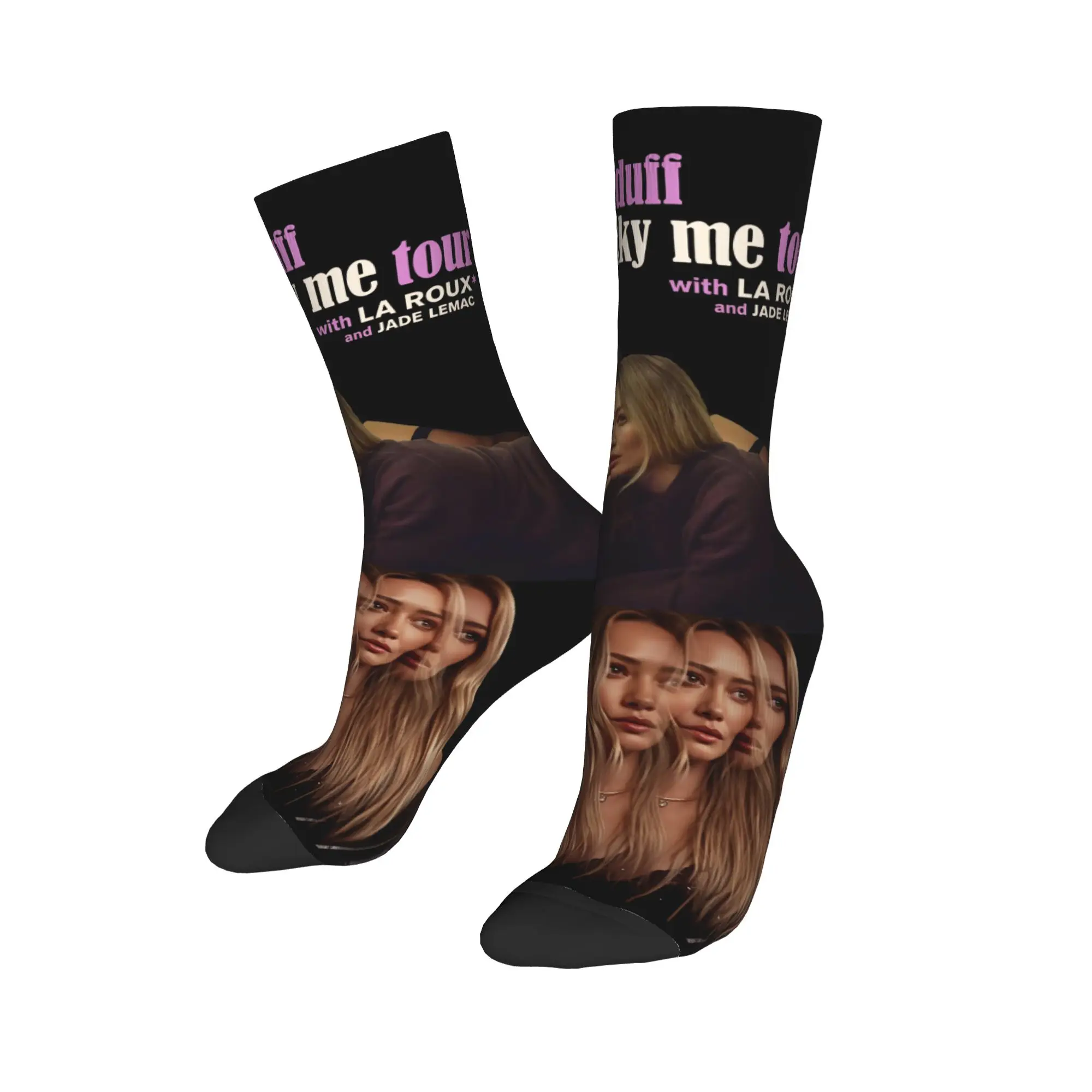 

Новые мужские носки Hilary Duff The Lucky Me Tour 2026, полиэстеровые носки с графическим рисунком, женские носки на весну, лето, осень, зиму