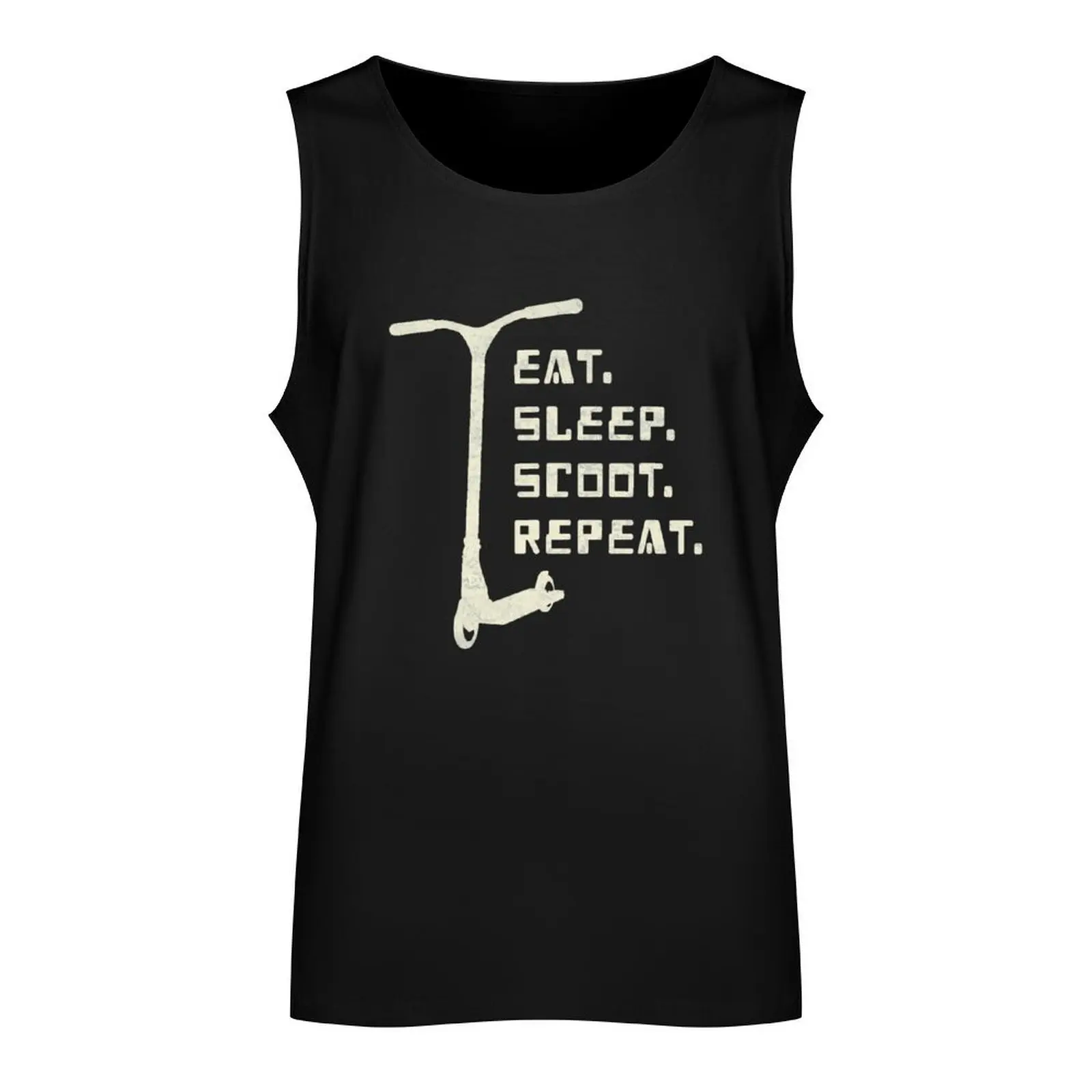 eat sleep scoot repeat stunt scooter Tank Top Sportswear for men Gym t-shirt man