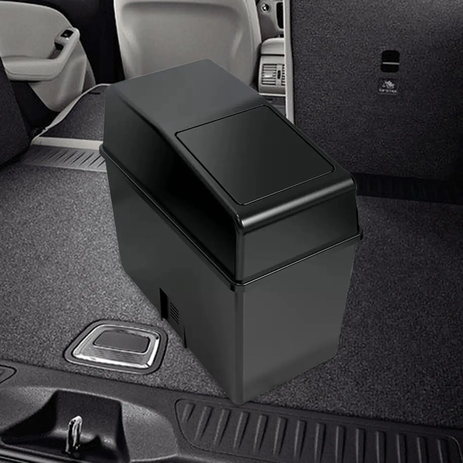 Car Trash Can with Lid Dustbin Organizer Kitchen Office Garbage Bin Storage for Camper Outdoor Automotive Front Back Trucks