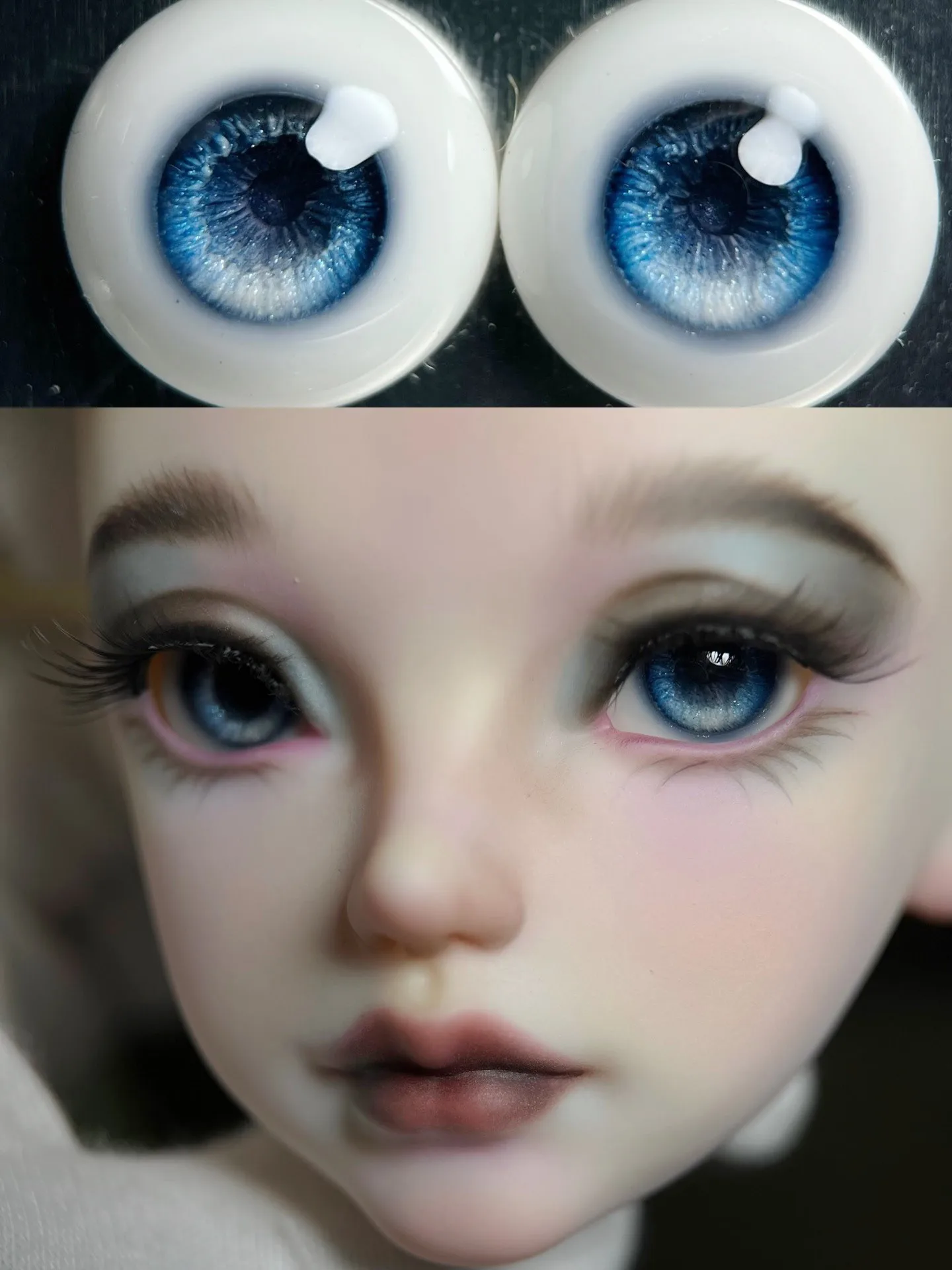 Resin Chromatic Circle Craft Eyes，Beauty 1/3 1/4 BJD Doll Safety Eyeball 1 Pair