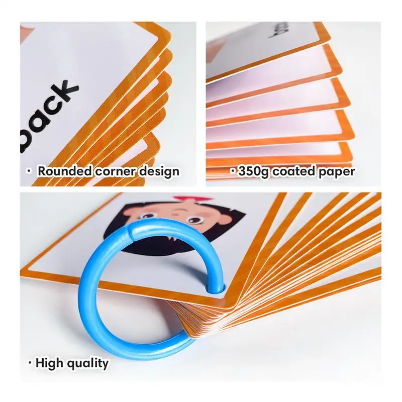 Body Parts Flash Cards English Pocket Card 15Pieces Body Parts Flash Card Vocabulary Words Flashcard Educational Learning