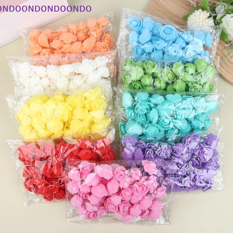 

50Pcs Artificial Rose Flower Heads Multicolor Foam Rose Heads For Wedding Bouquet And DIY Crafts Party Home Decorations