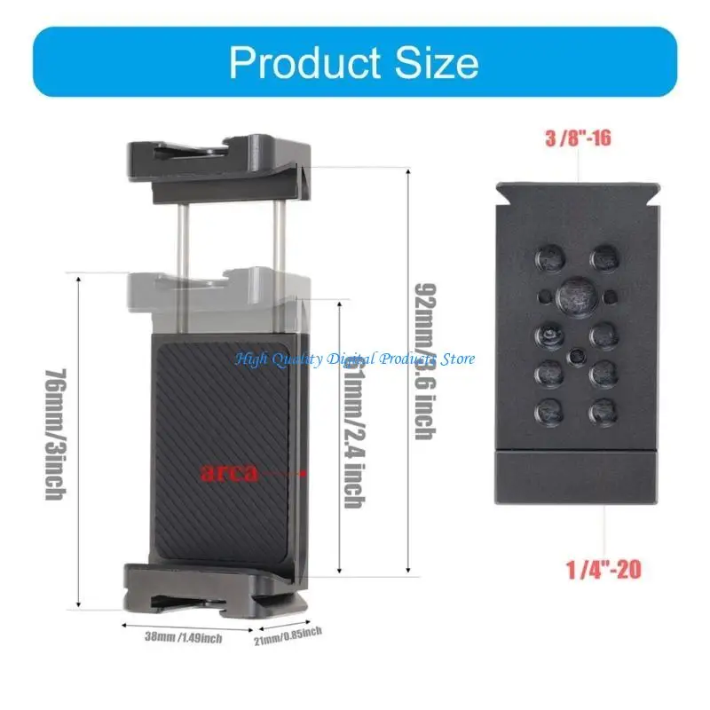 U2JE携帯電話ホルダークランプアダプタークリップ多機能360度ビデオ録画