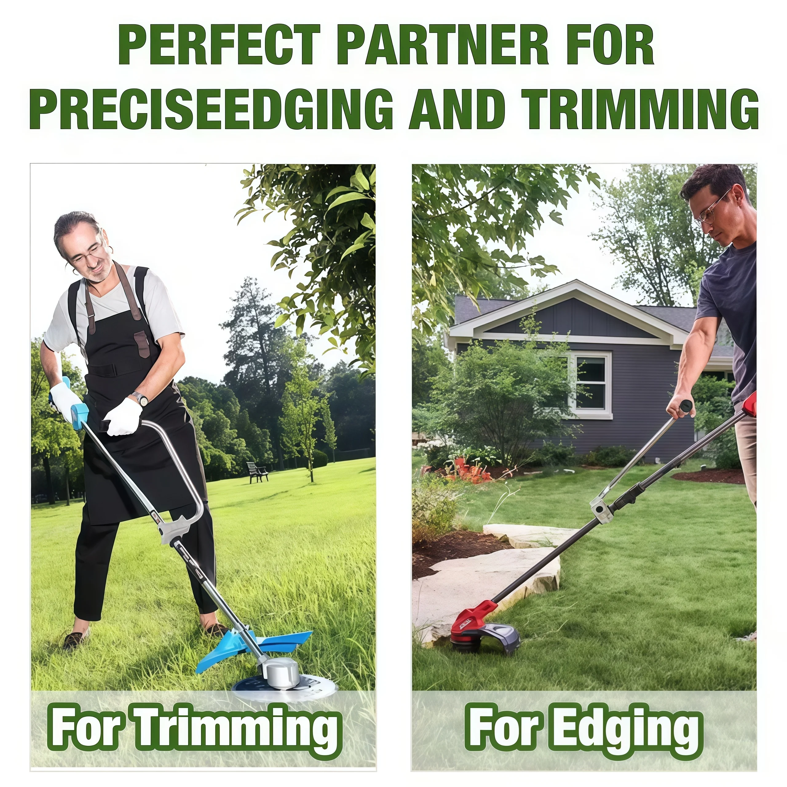 Universal Trimmer with Ergonomic Handle, Extension Rod, Perfect for Lawn Care and Landscaping, Designed for Comfort