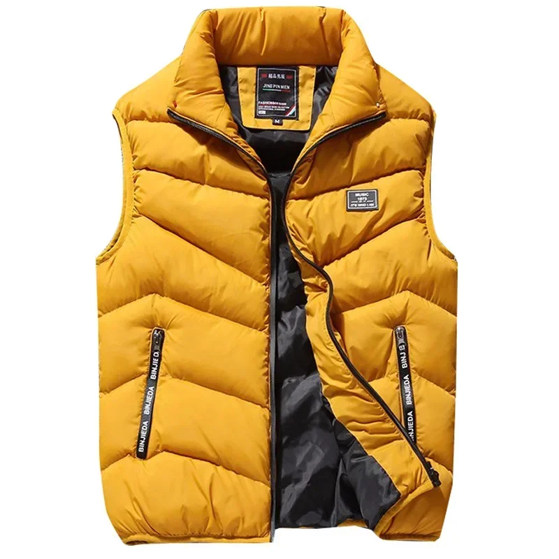 8XL 7XL Plus size vest men Brand Men Jacket Sleeveless Vests Winter Jackets man Casual Coats Men\'s Vest Cotton Thicken Waistcoat