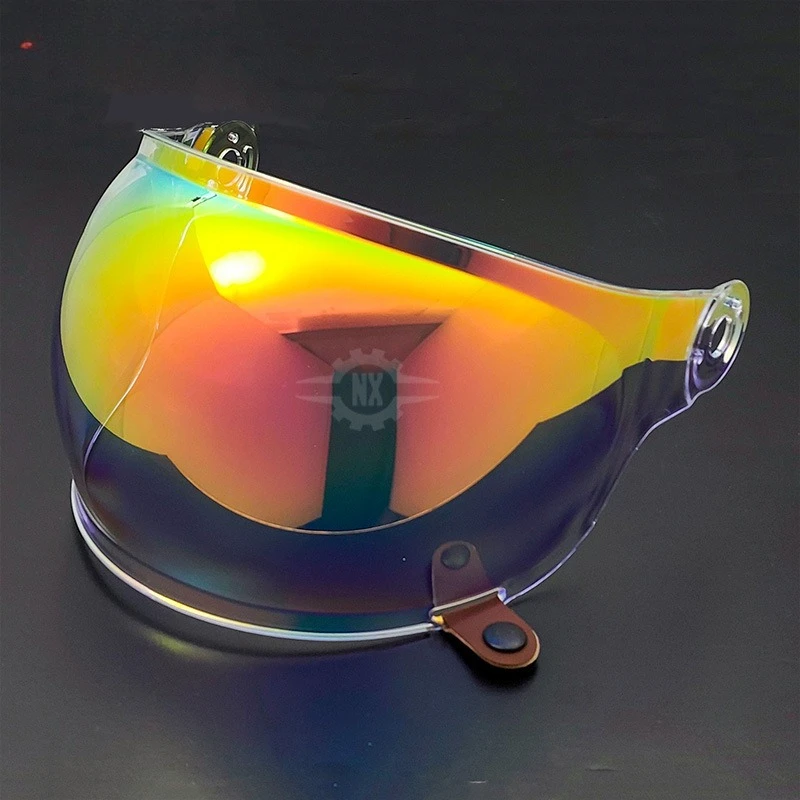 For Bubble Mirror BULLITT Retro Helmet Lens Color-changing Film Anti-fog Sticker Day and Night Universal Accessories