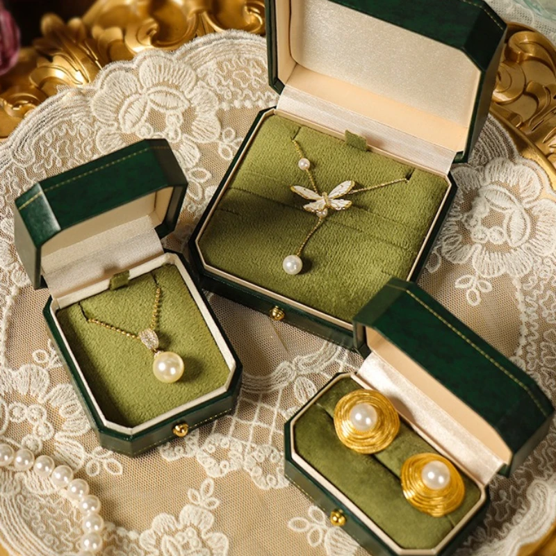 

Фланелевая шкатулка для украшений: романтическая классическая коробка для хранения, демонстрационный футляр для кулонов, браслетов, ожерелий, для ювелирных изделий, коммерческое использование