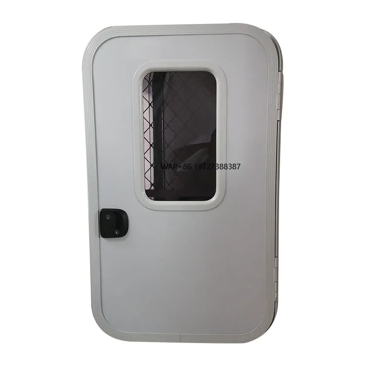 Aluminum Alloy Single Point Lock Camper Motorhome Door with Fly Screen